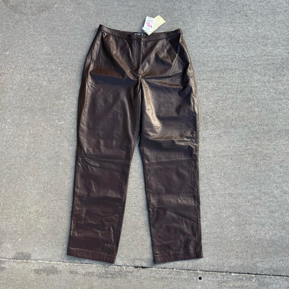 Vintage 80’s Brown Leather Pants — Milano